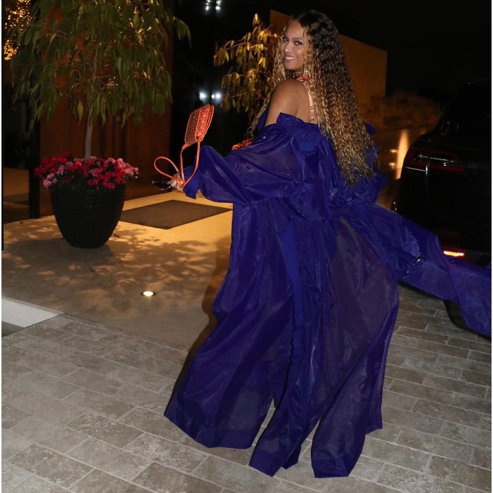 Beyonce’s Ivy Park All Gender Indigo Organza jacket